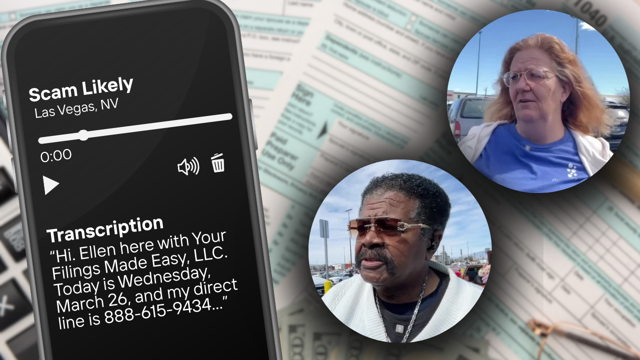 Las Vegas shoppers react to real tax scam call as experts warn of rising AI-driven fraud