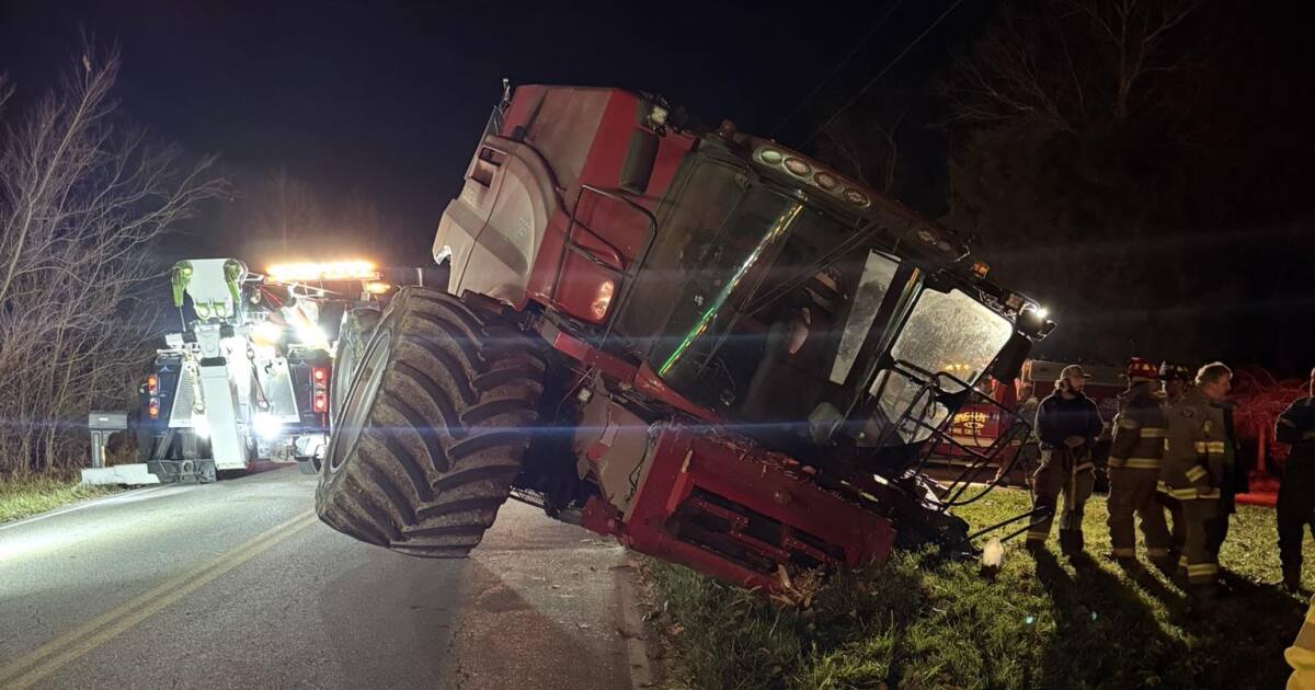 Sheriff: Cincinnati man killed in crash involving combine harvester in Indiana