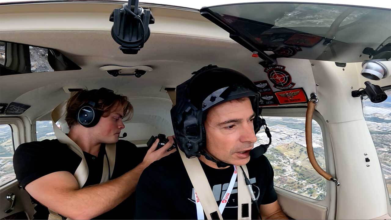 Pilot Joel Dopson was among those taking flight during the Music City STOL competition.