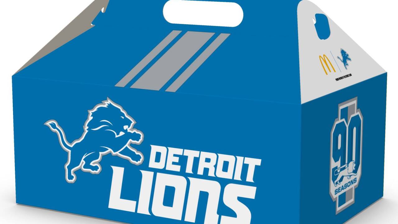 Detroit Lions, McDonald's partner for new gameday deal, Lions bundle box