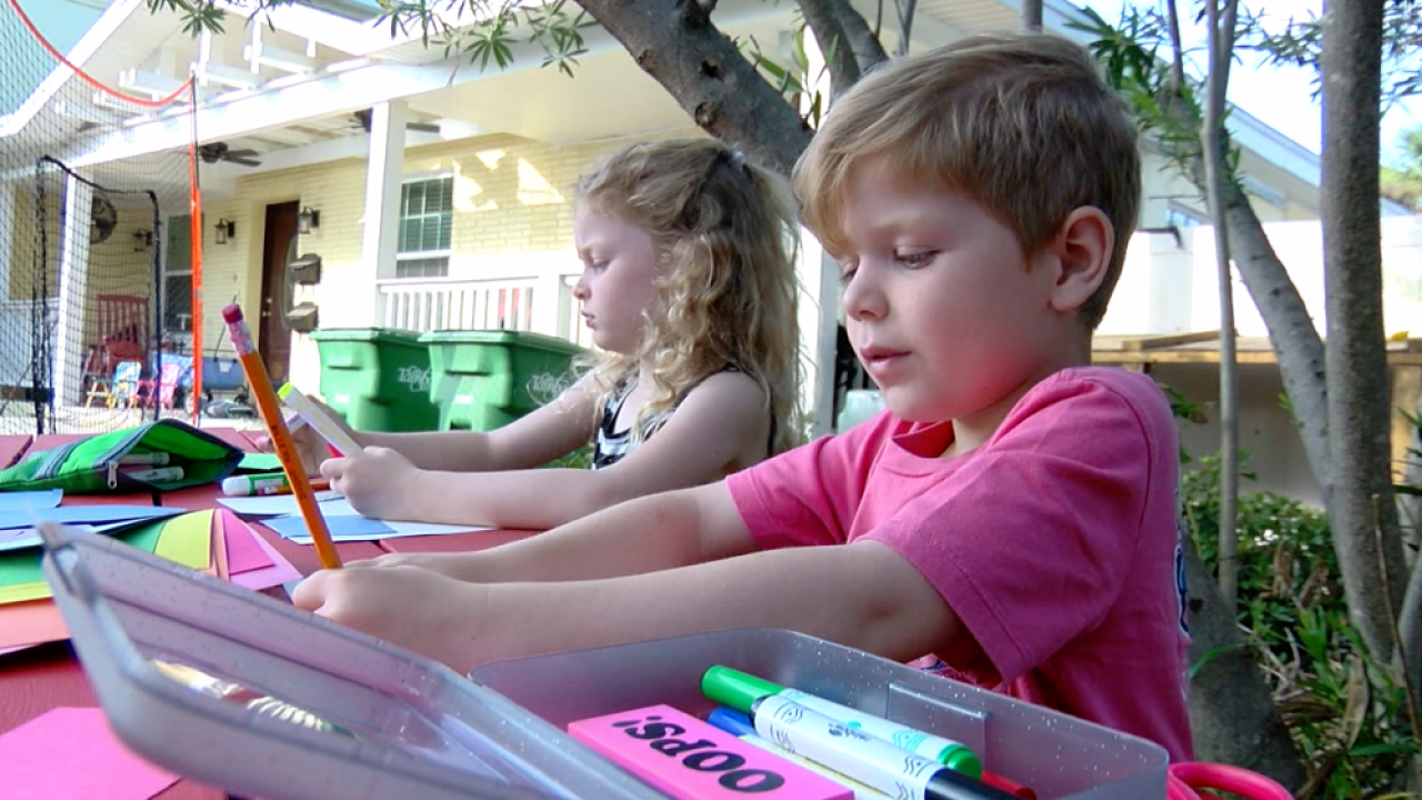 Kindergarten students make loving cards for nursing home residents who are social distancing