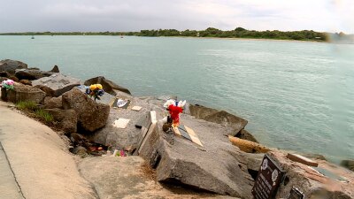 Plaques at Jetty Park in Fort Pierce