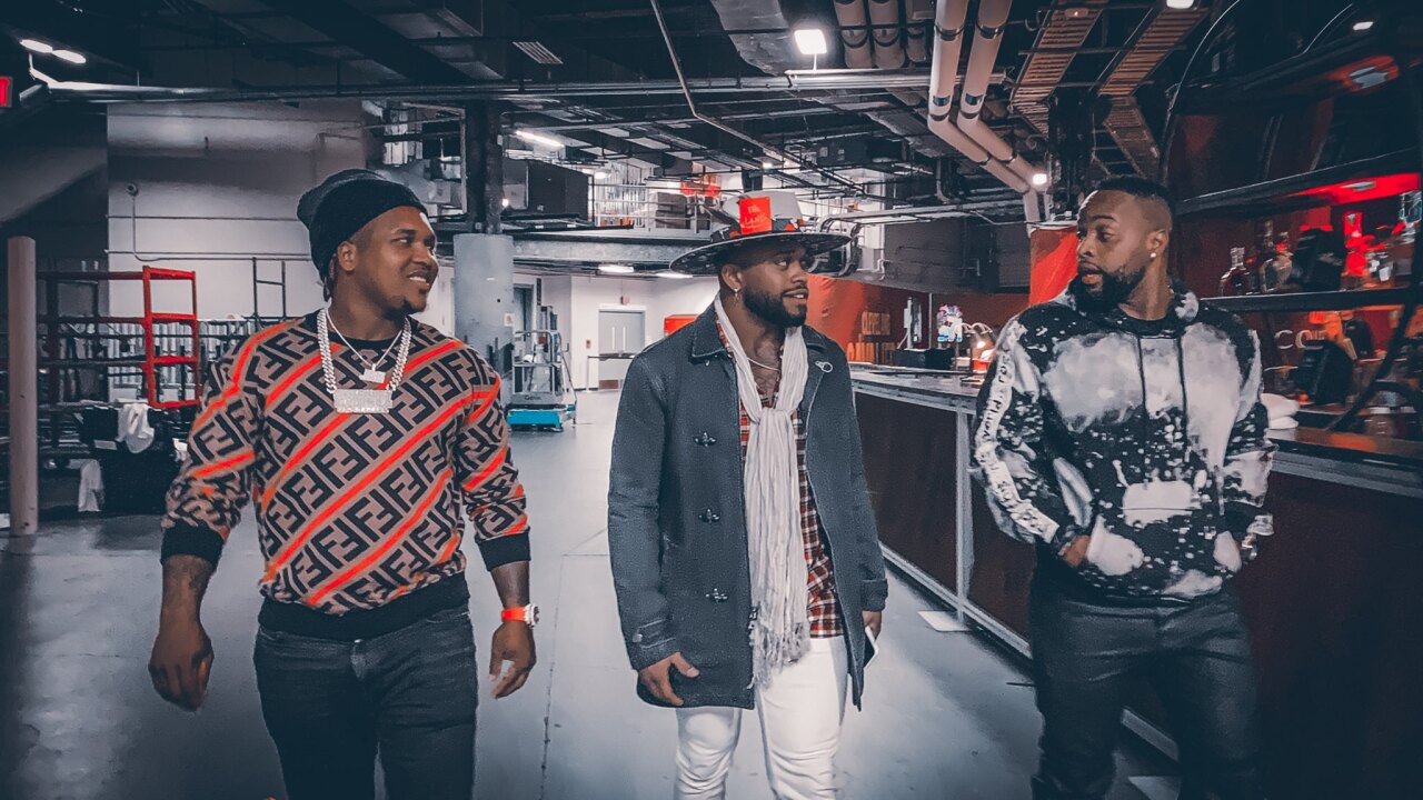 Delino DeShields, Carlos Santana, Jose Rameriez Cavs game