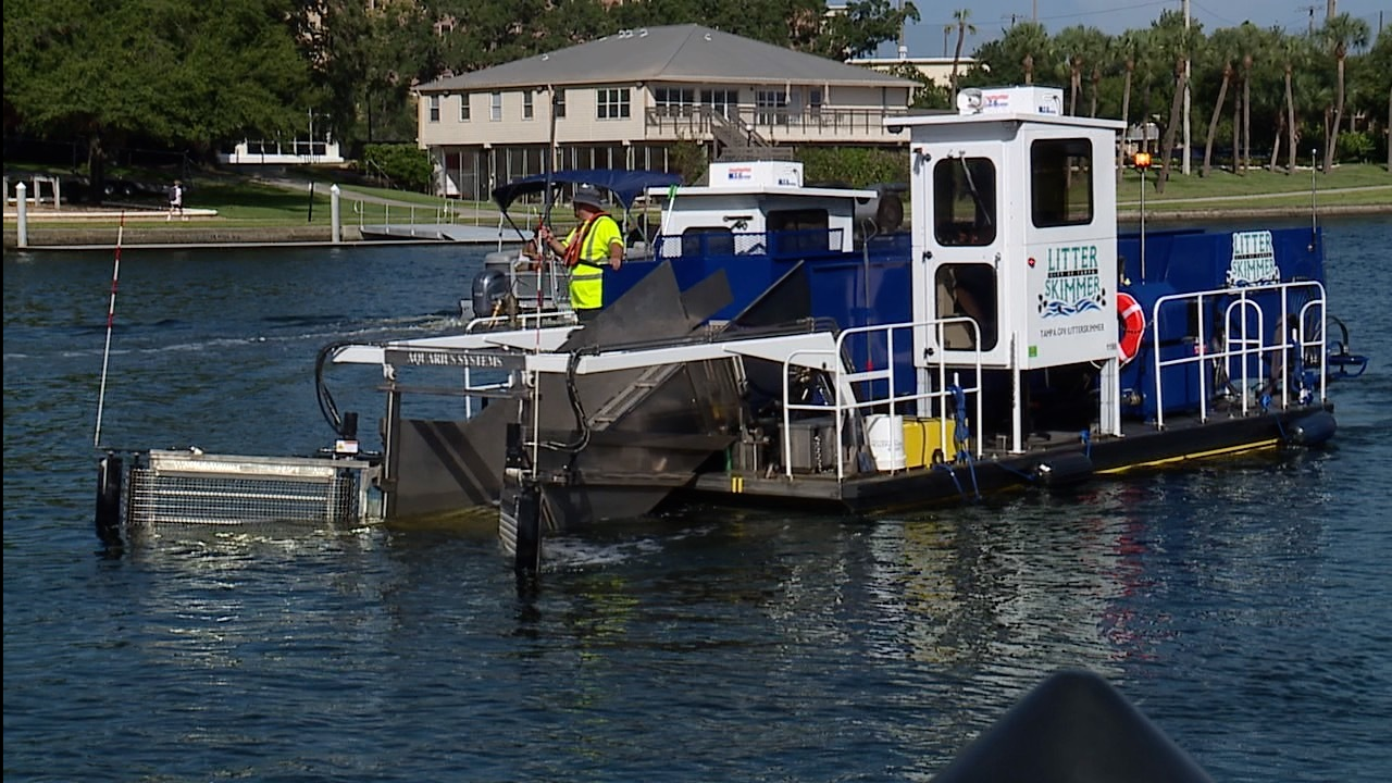 Tampa Litter Skimmer collects 840lbs of debris in first week WFTS MARY.png