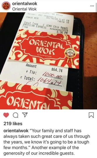 Oriental Wok Instagram picture