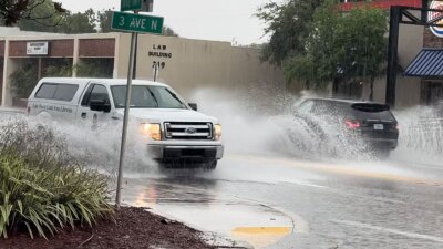 Flooding, flood, Lake Worth Beach on June 12, 2024