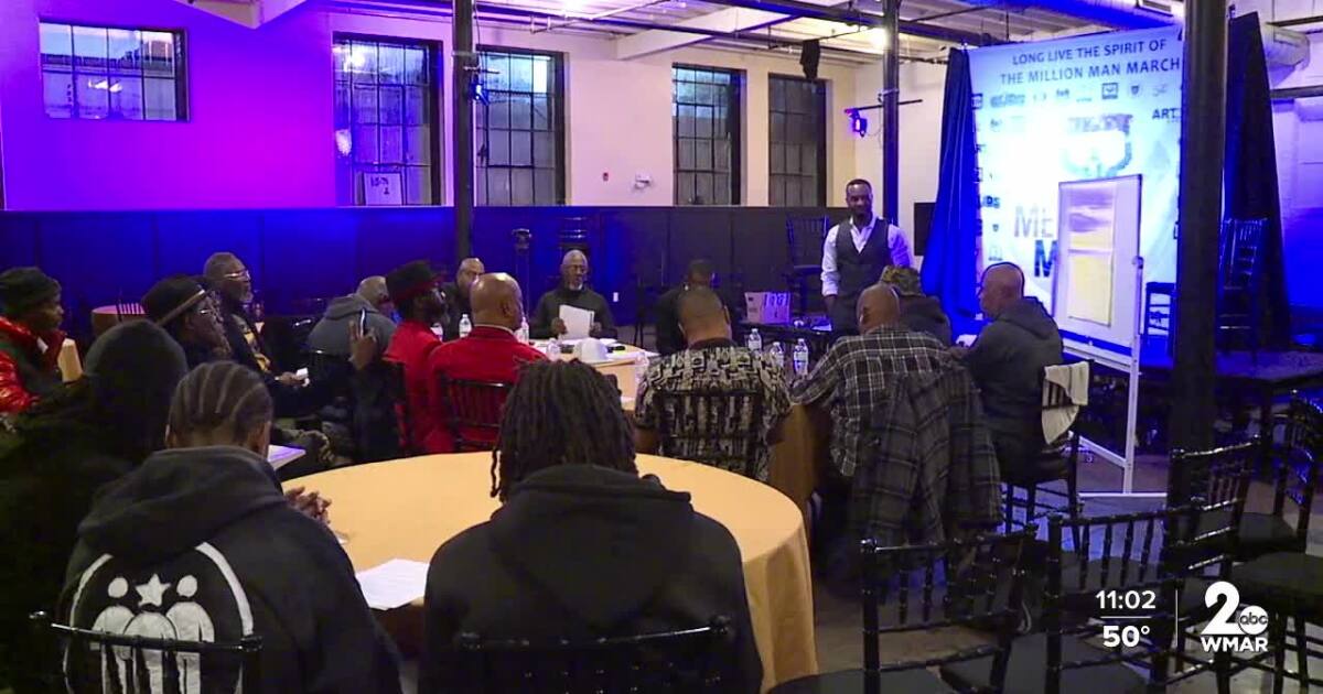 Men gather in Baltimore to commemorate the 30th anniversary of Million Man March
