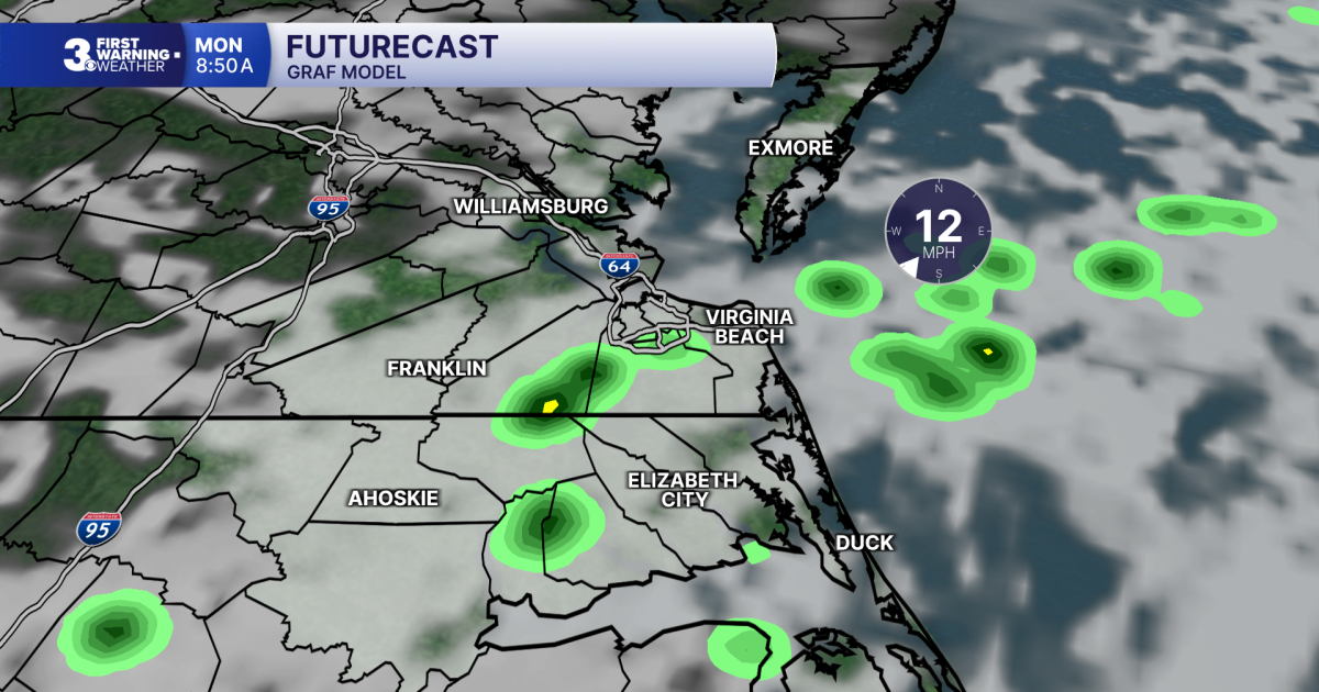 First Warning Forecast: Sunny Sunday, tracking showers on Monday