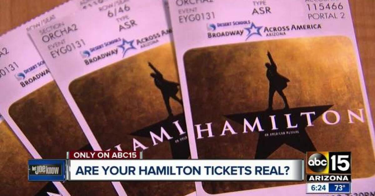 Spotting fake 'Hamilton' tickets