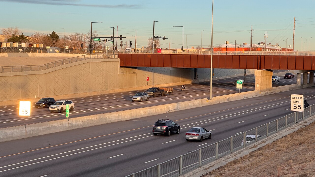 i-70 Central Denver on Christmas Eve 2025