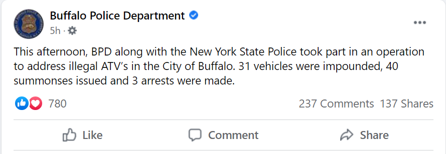 BPD Facebook ATV impound