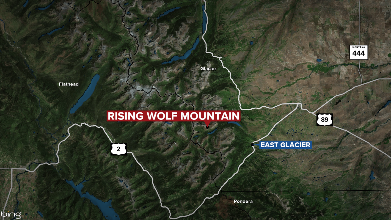 Rising Wolf Mountain Death Glacier NP Map