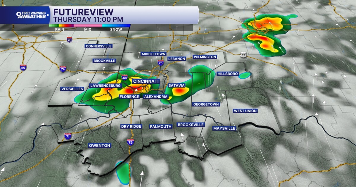 Only isolated rain chances today, but storms return again tonight