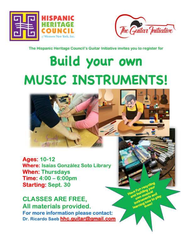 Saeb will teach kids how to build and play their own instruments