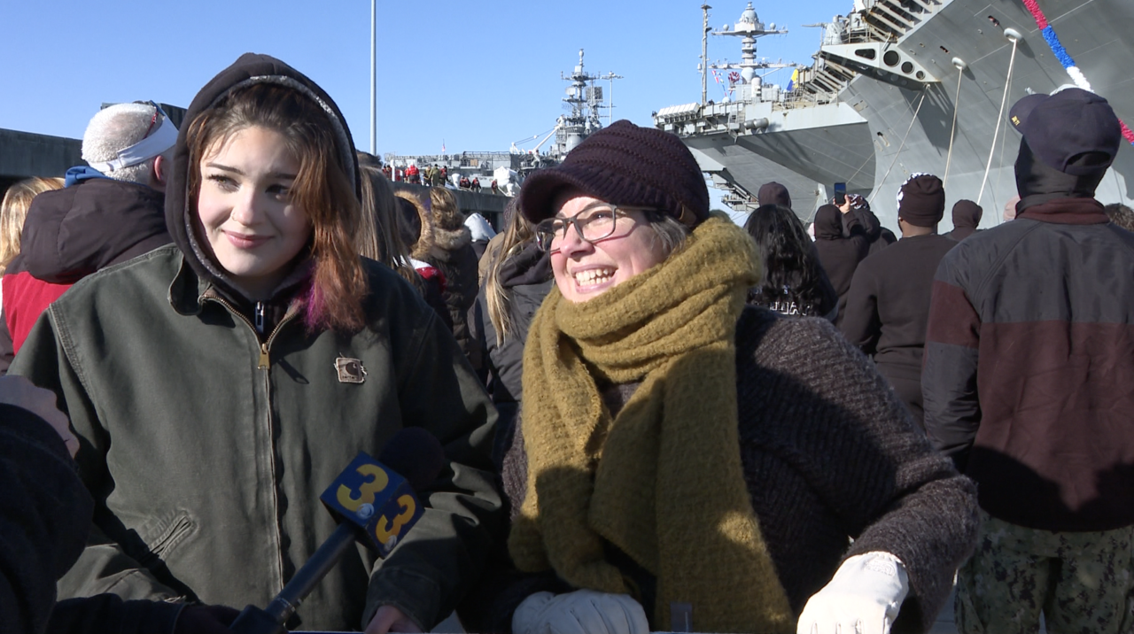 Family waits to welcome home Ford sailor