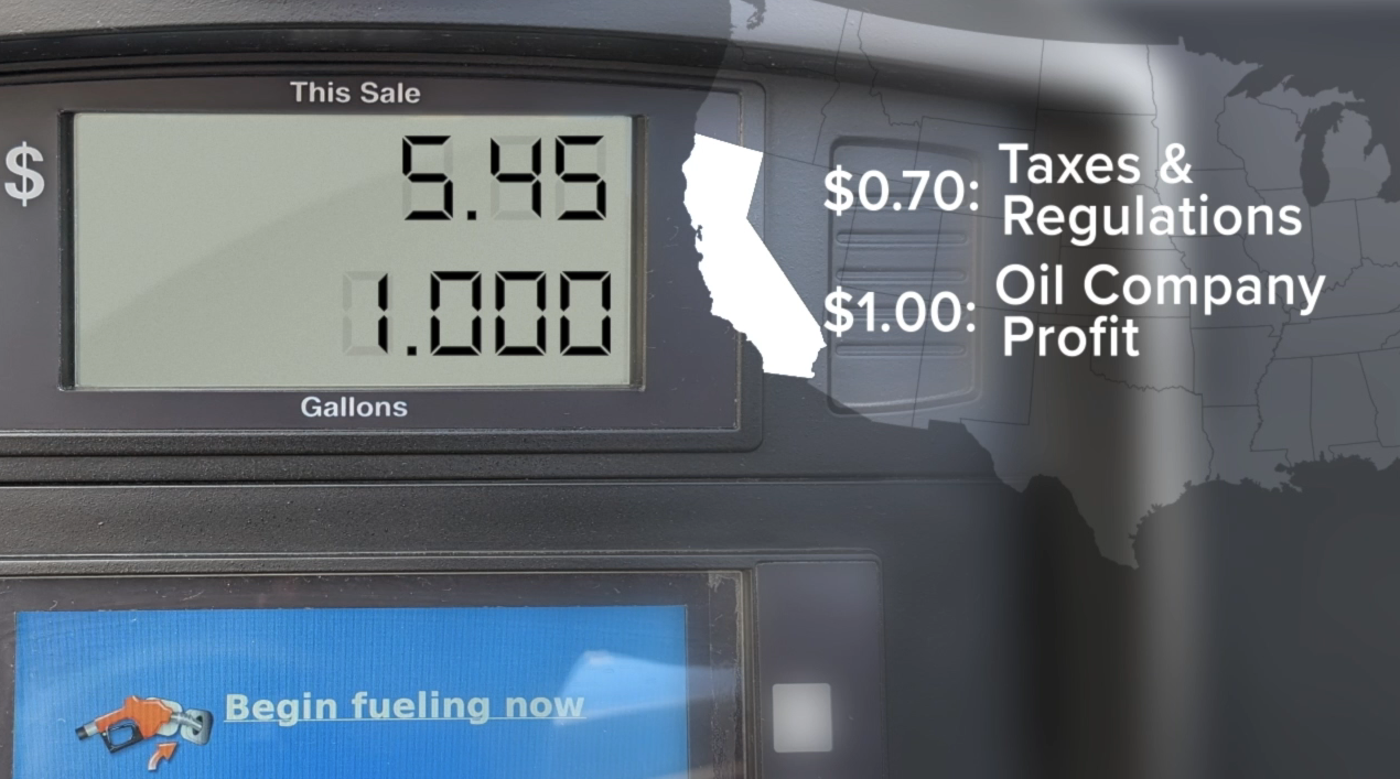 california extra gas price breakdown