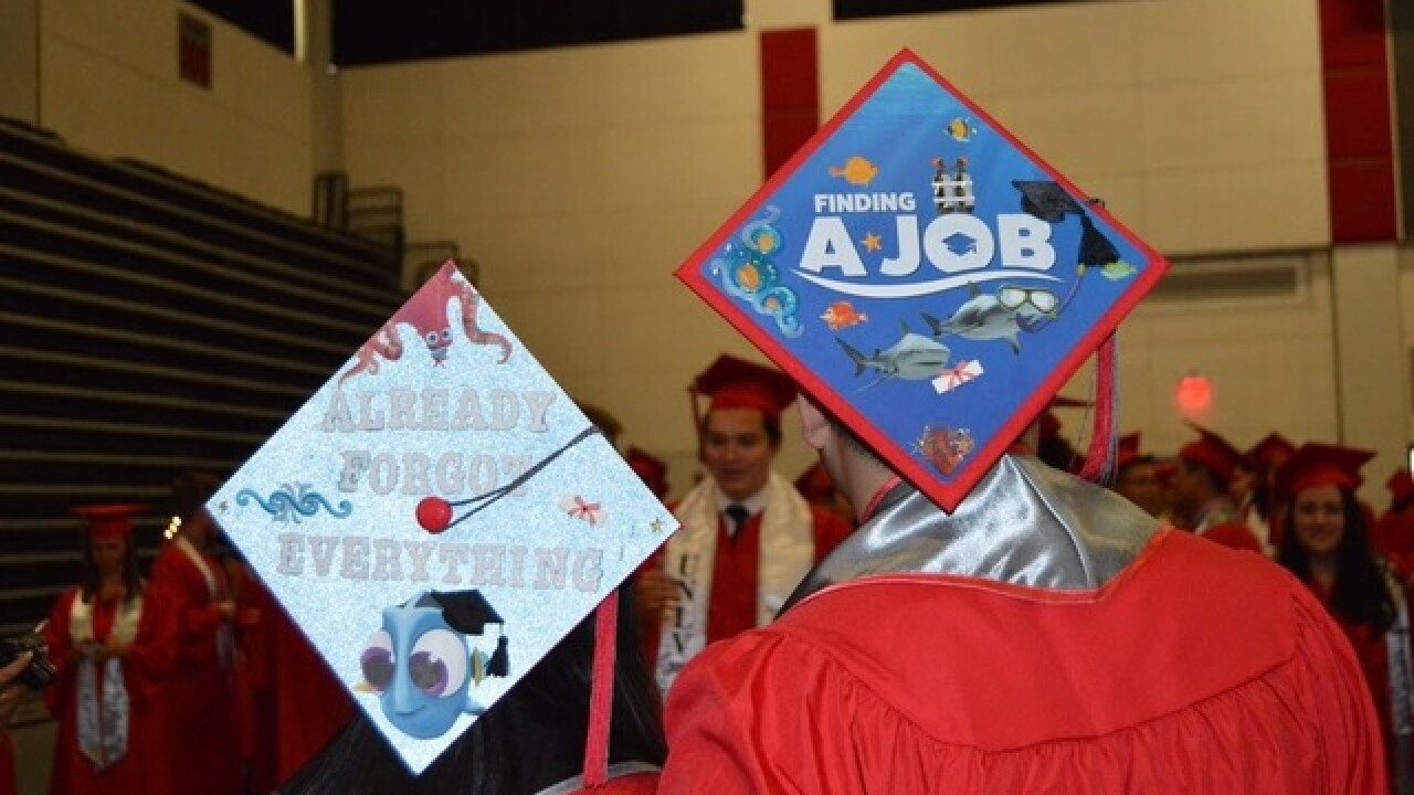 Graduation Caps Decorated To Celebrate Accomplishment But Also