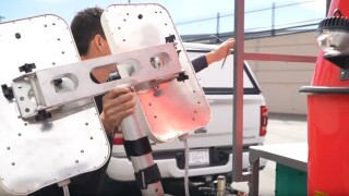 Verizon's Jared Hilzendeger working 