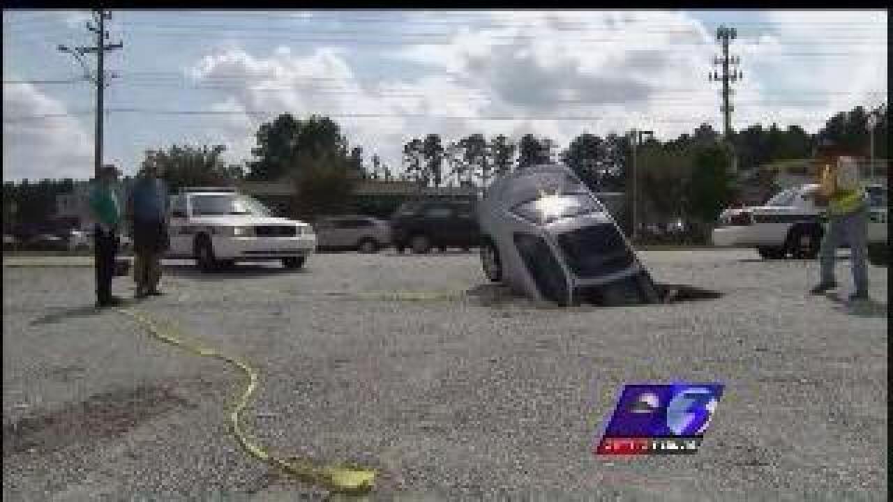 Video: Sinkhole swallows car in NC