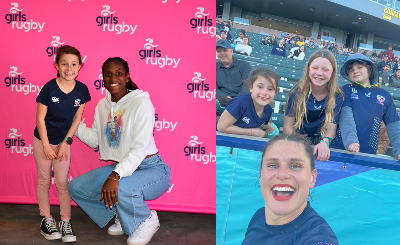 Reba with Team USA players