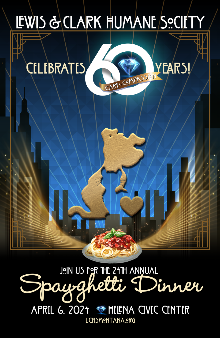 Poster for Spayghetti Fundraiser