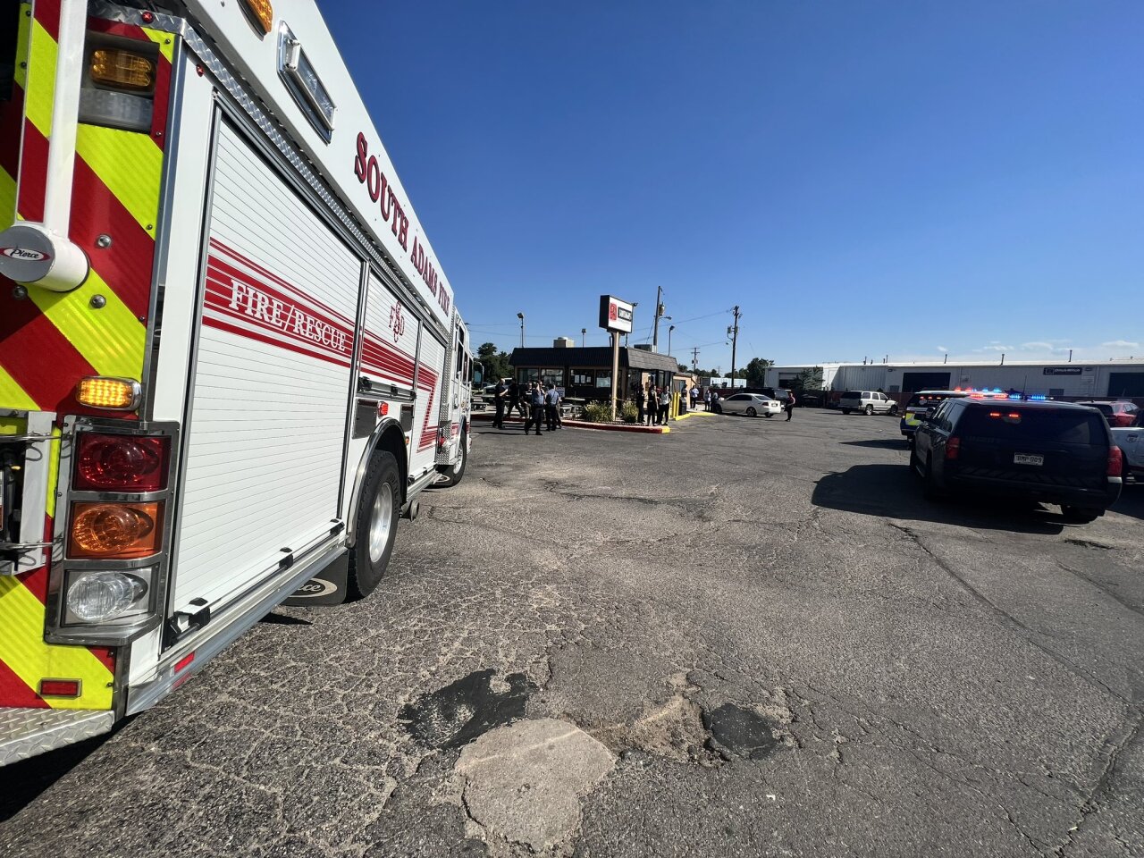 Shooting near Santiago's Commerce City Police Department