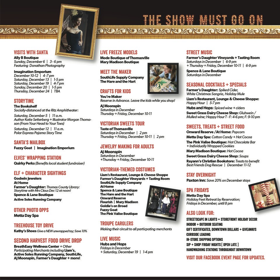 2020 Victorian Christmas Event Schedule