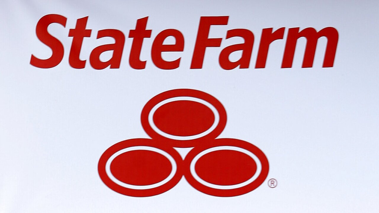 A State Farm logo is shown Thursday, July 11, 2013, in Richardson, Texas. 