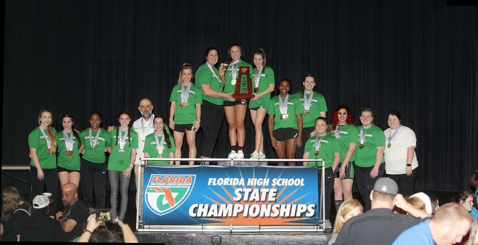 The Suwannee girls weightlifting team won the Class 1A State Championship on Friday. Photo: Paul Buchanan