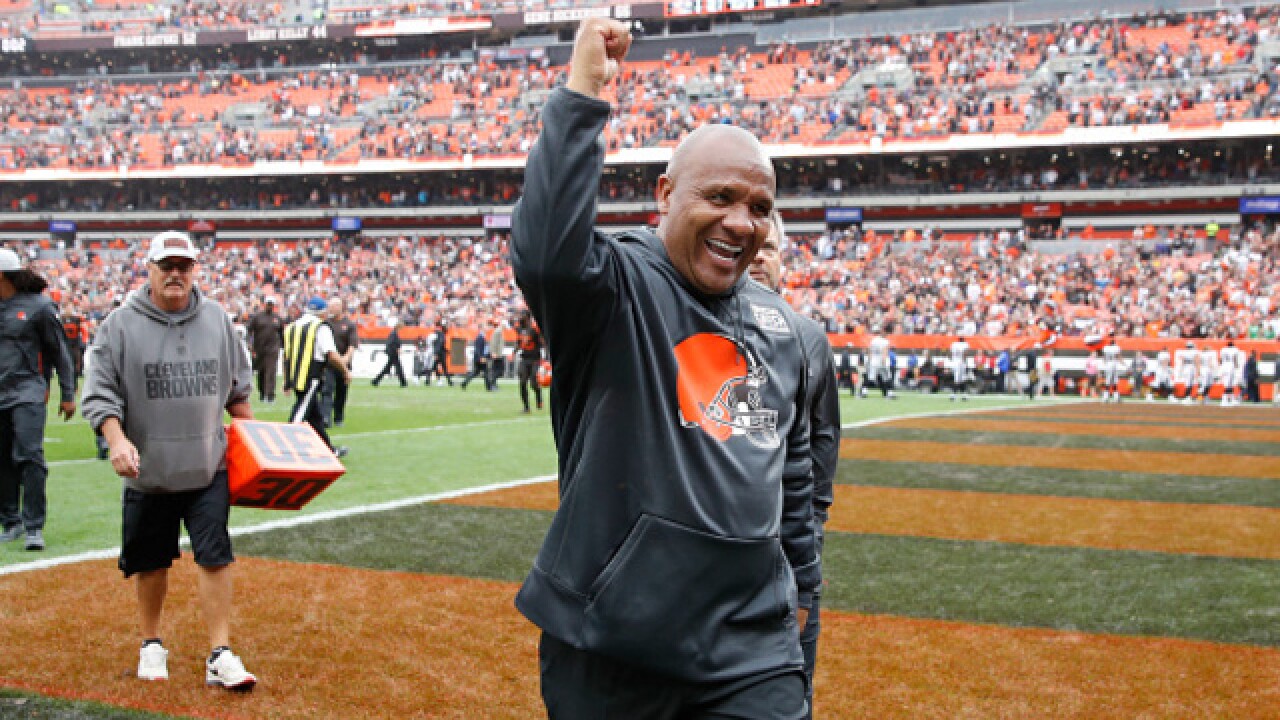 That awkward moment when you almost injure the head coach of your NFL football team