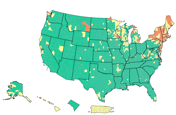 COVID-19 Community Levels calculated on May 12, 2022.