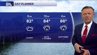 Forecast: Higher rain coverage today, mostly cloudy
