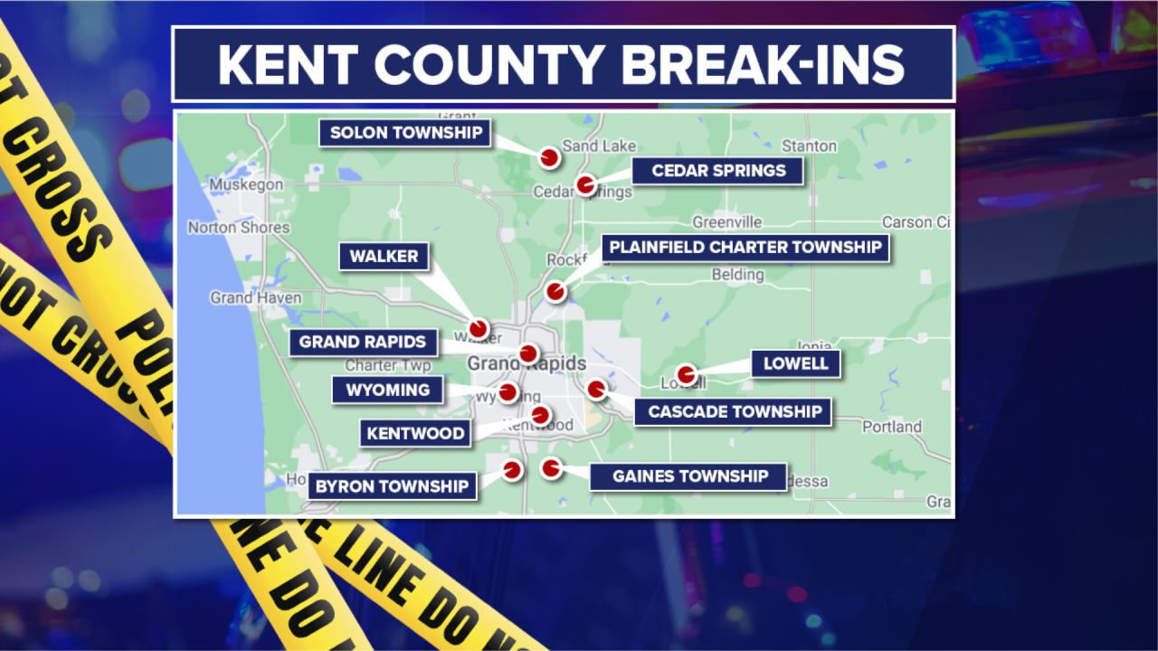 Investigation into Kent Co. breakins results in 12 arrests