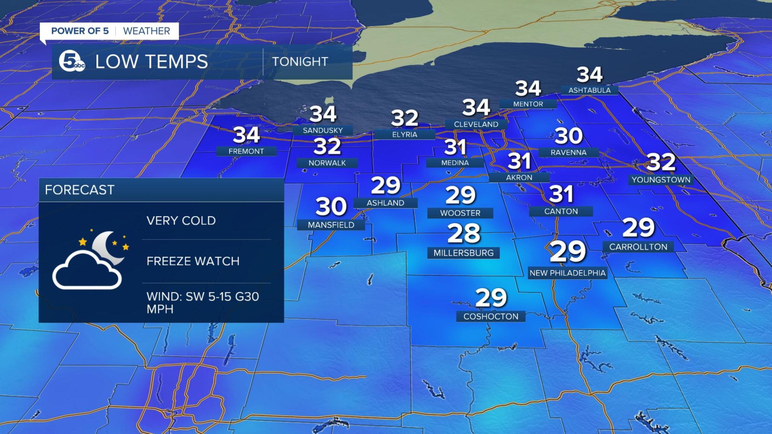 Freeze Warning issued for multiple Northeast Ohio counties overnight ...