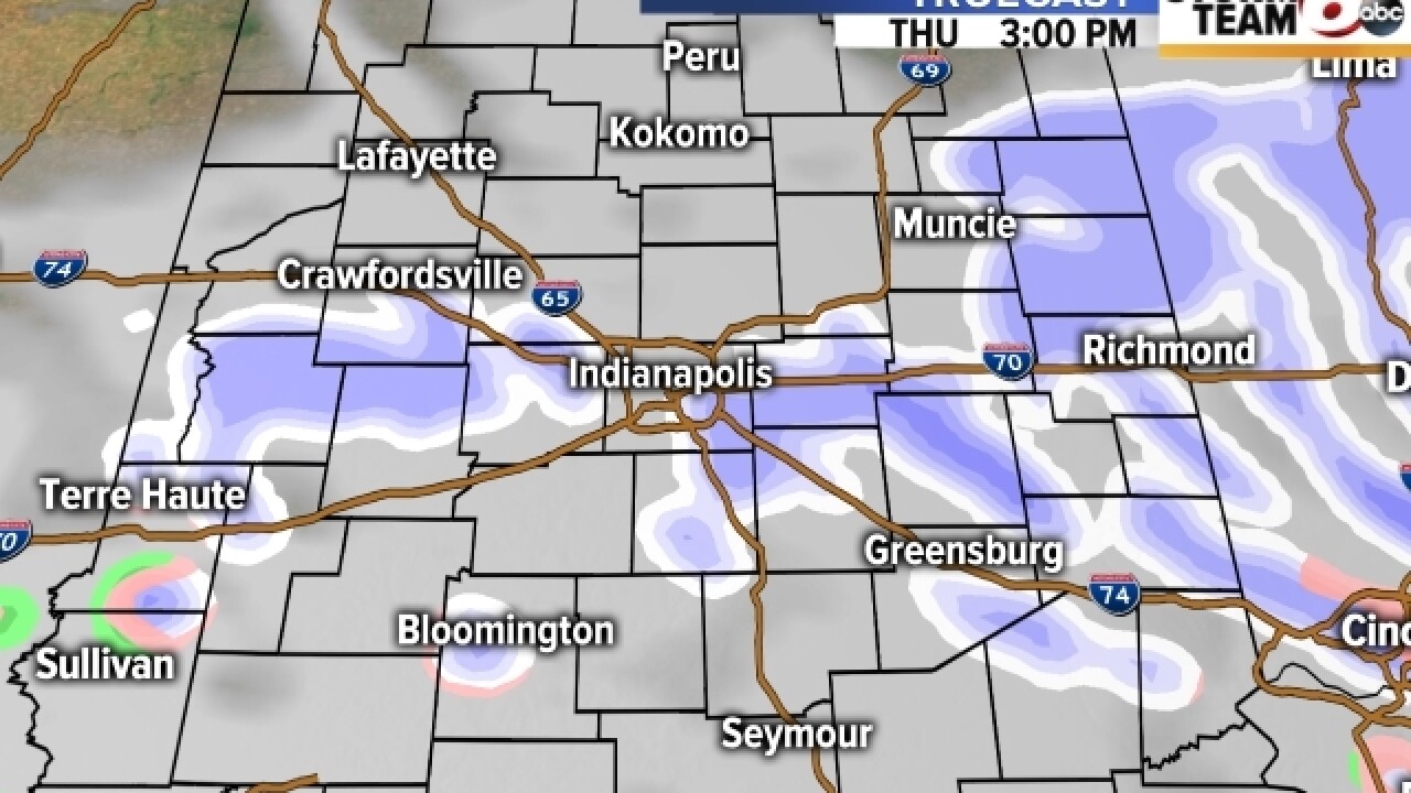 When you can expect to see snow Thursday morning