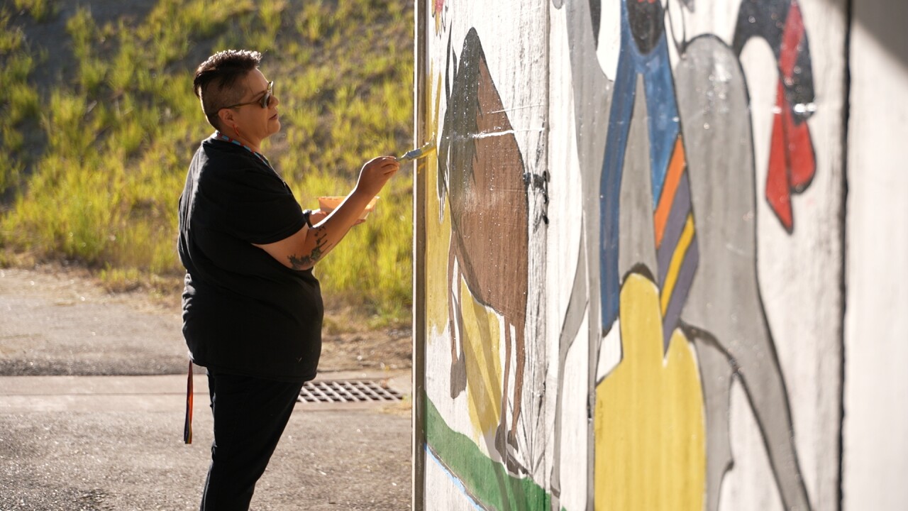 Walk through time: Artist paints interactive mural highlighting Billings history on Skyline Trail 