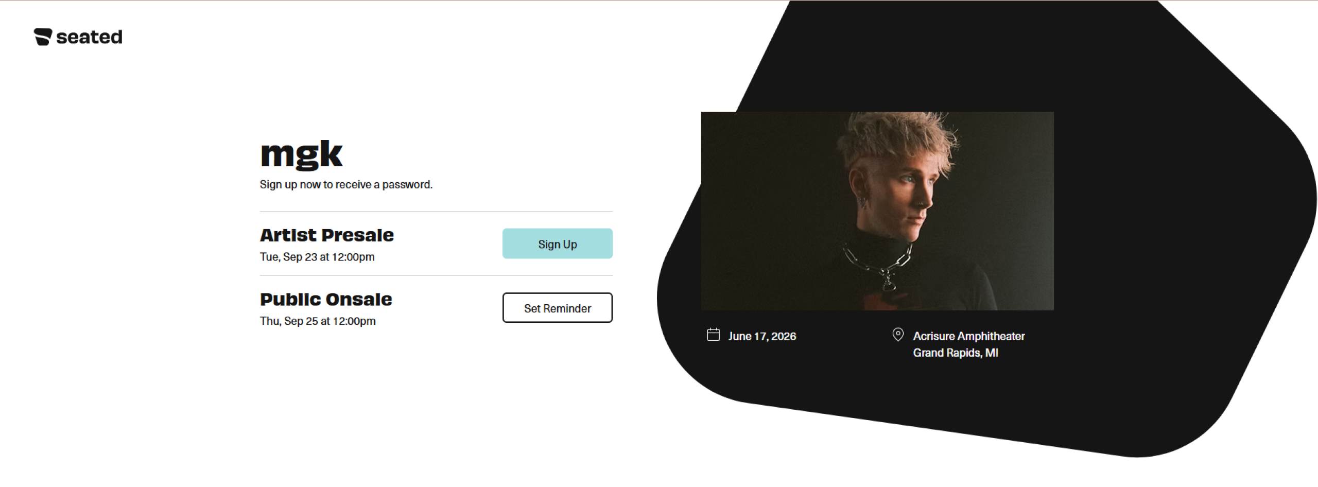 Machine Gun Kelly announces 2026 tour stop at Acrisure Amphitheater