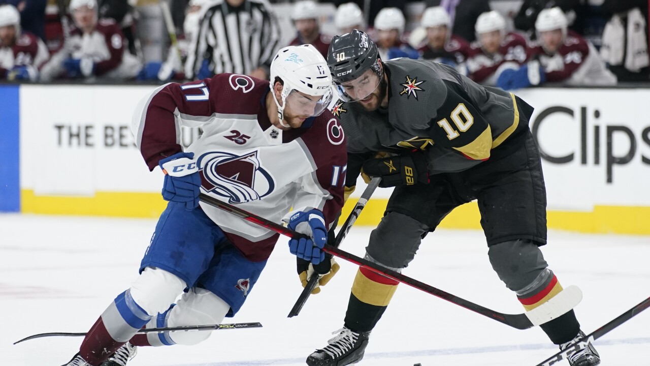 Avalanche Golden Knights Hockey