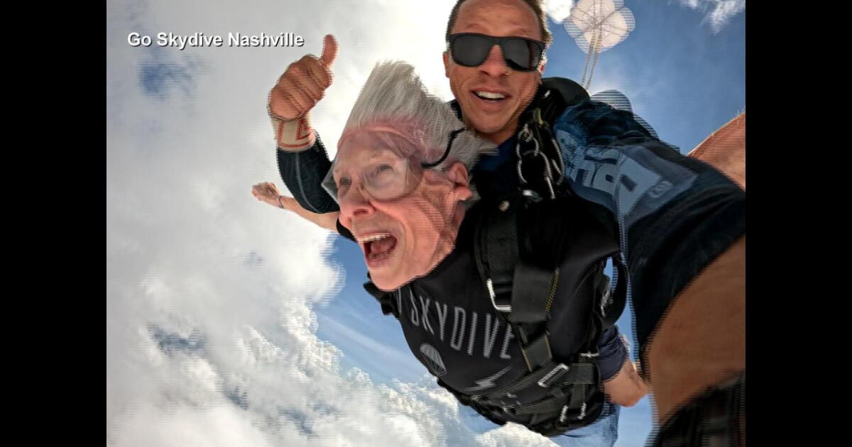 86-year-old goes skydiving; 