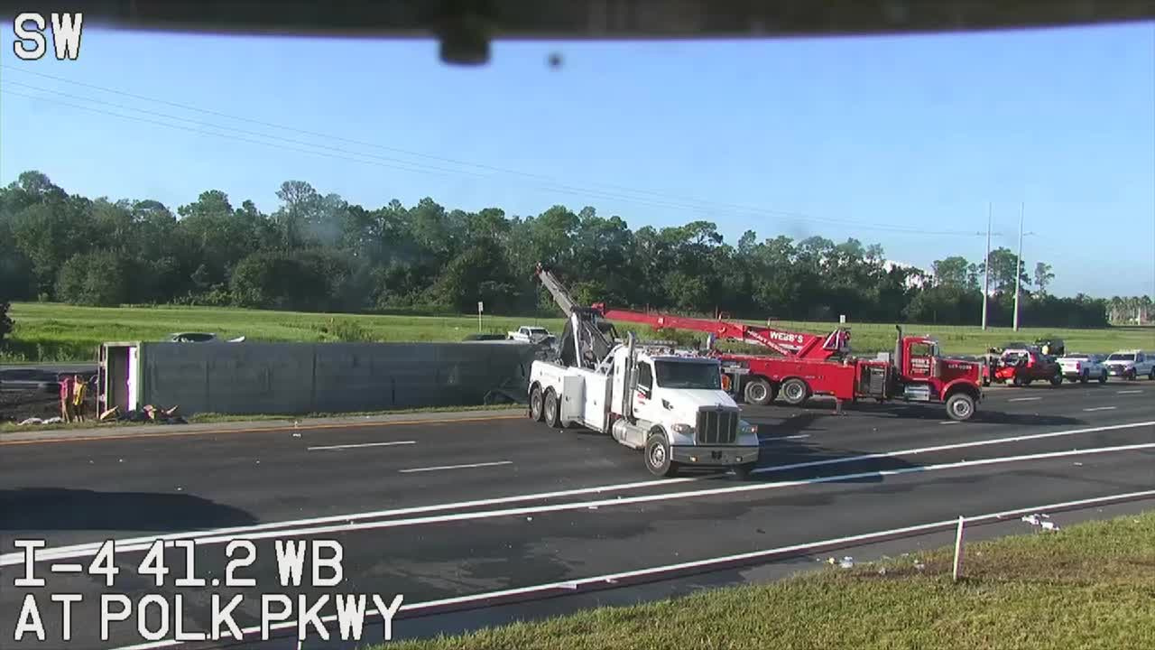 I4 fully reopens hours after multivehicle crash in Polk County