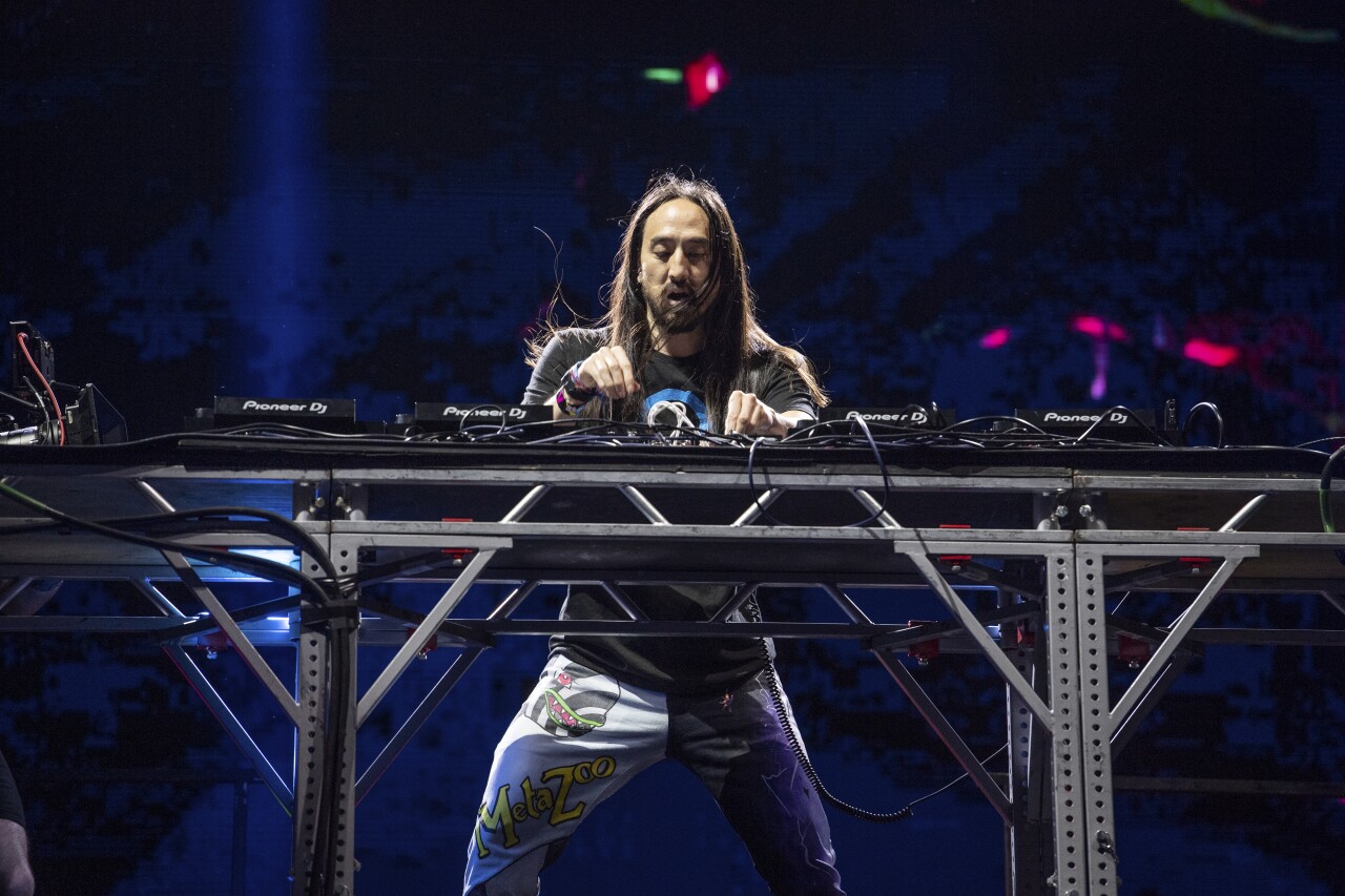 Steve Aoki performs at 2021 Lollapalooza Music Festival in Chicago
