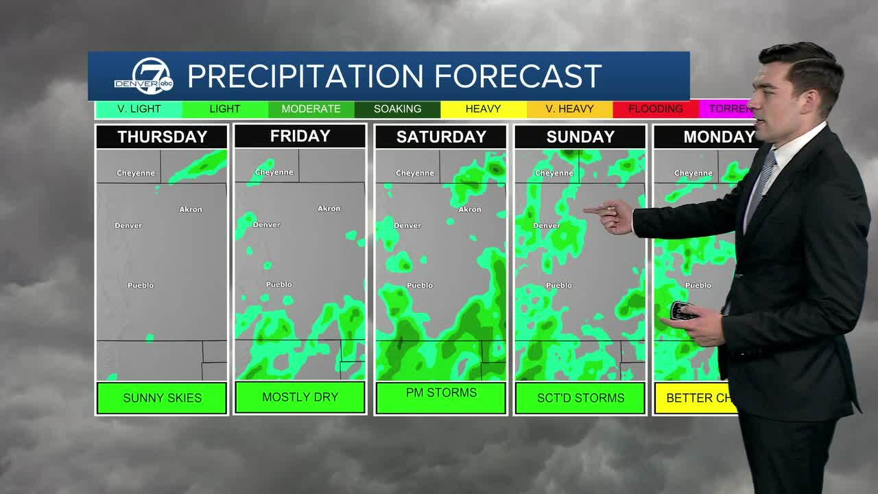 Storm chances will increase over Labor Day Weekend.