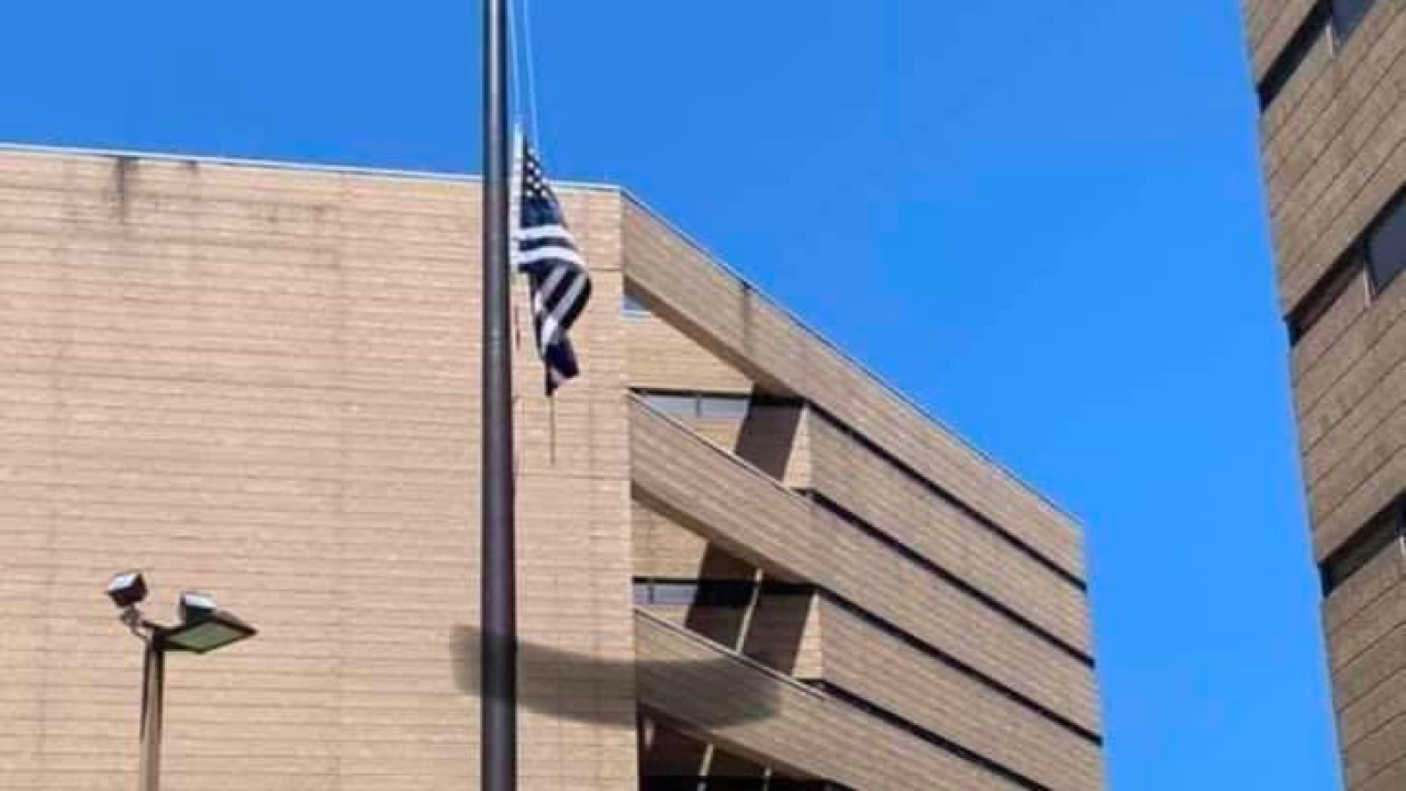 Sheriff Thin Blue Line Flag Was Raised Outside Hamilton County Justice Center
