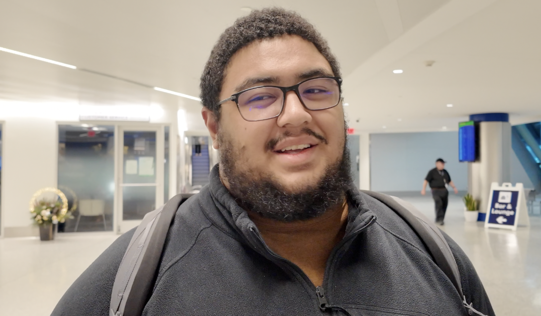Passenger at baggage claim