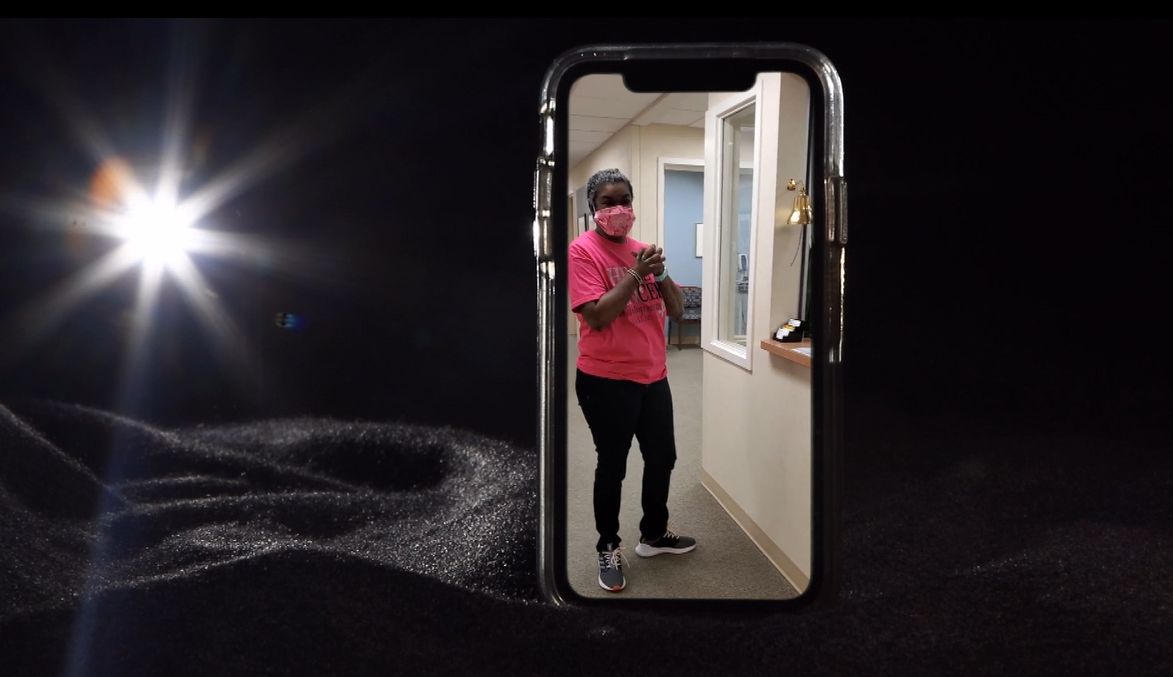 Janice Graham rings the bell