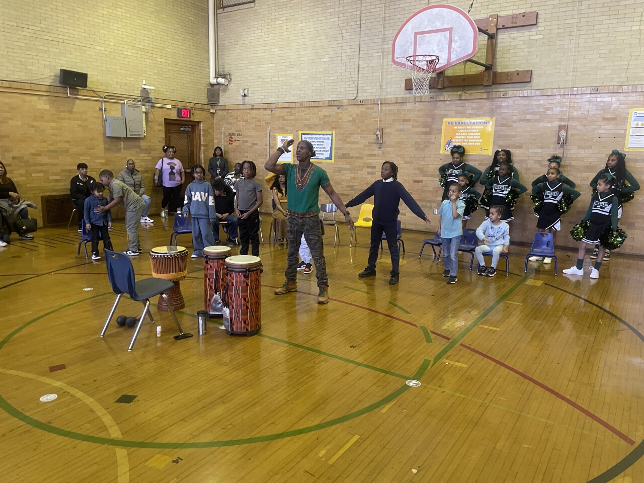 Educator Soljah teaches youth at Townsend Street School about African Culture