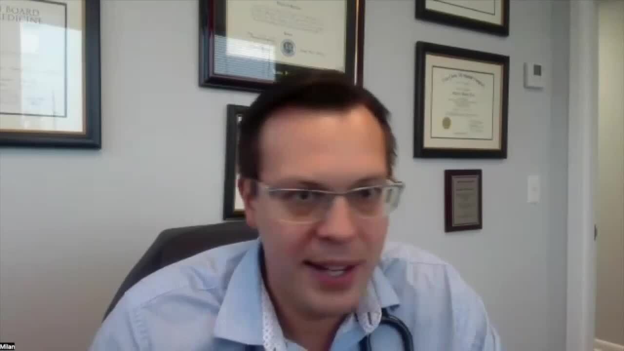 Dr. Stephen Milan, a pulmonologist with Delray and West Boca Medical Centers, urged people with breathing troubles to stay indoors. Oct. 3, 2023


