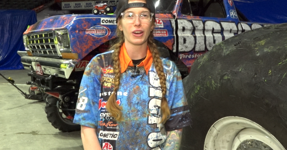 Monster truck driver also spends time in the hospital as a nurse