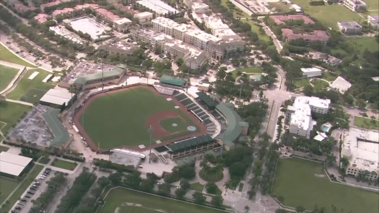 Bird's eye view of Roger Dean Chevrolet Stadium in Jupiter