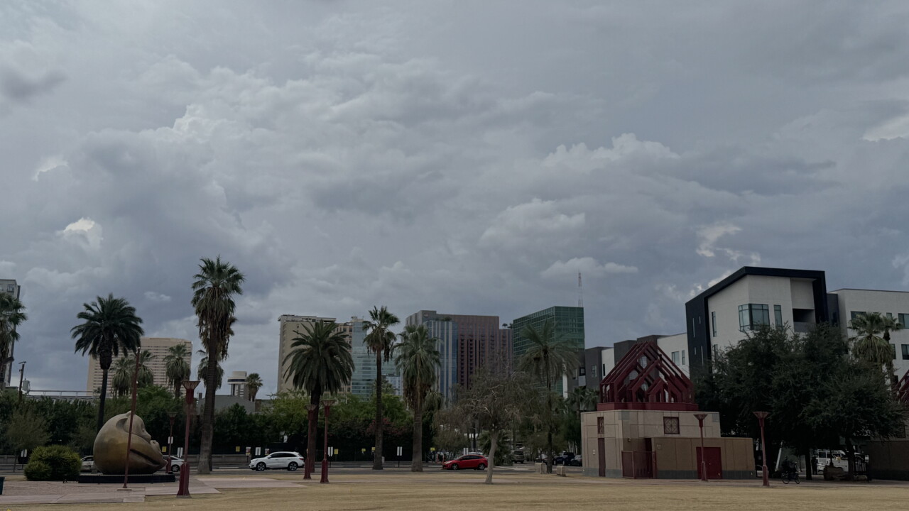 Clouds downtown Phoenix